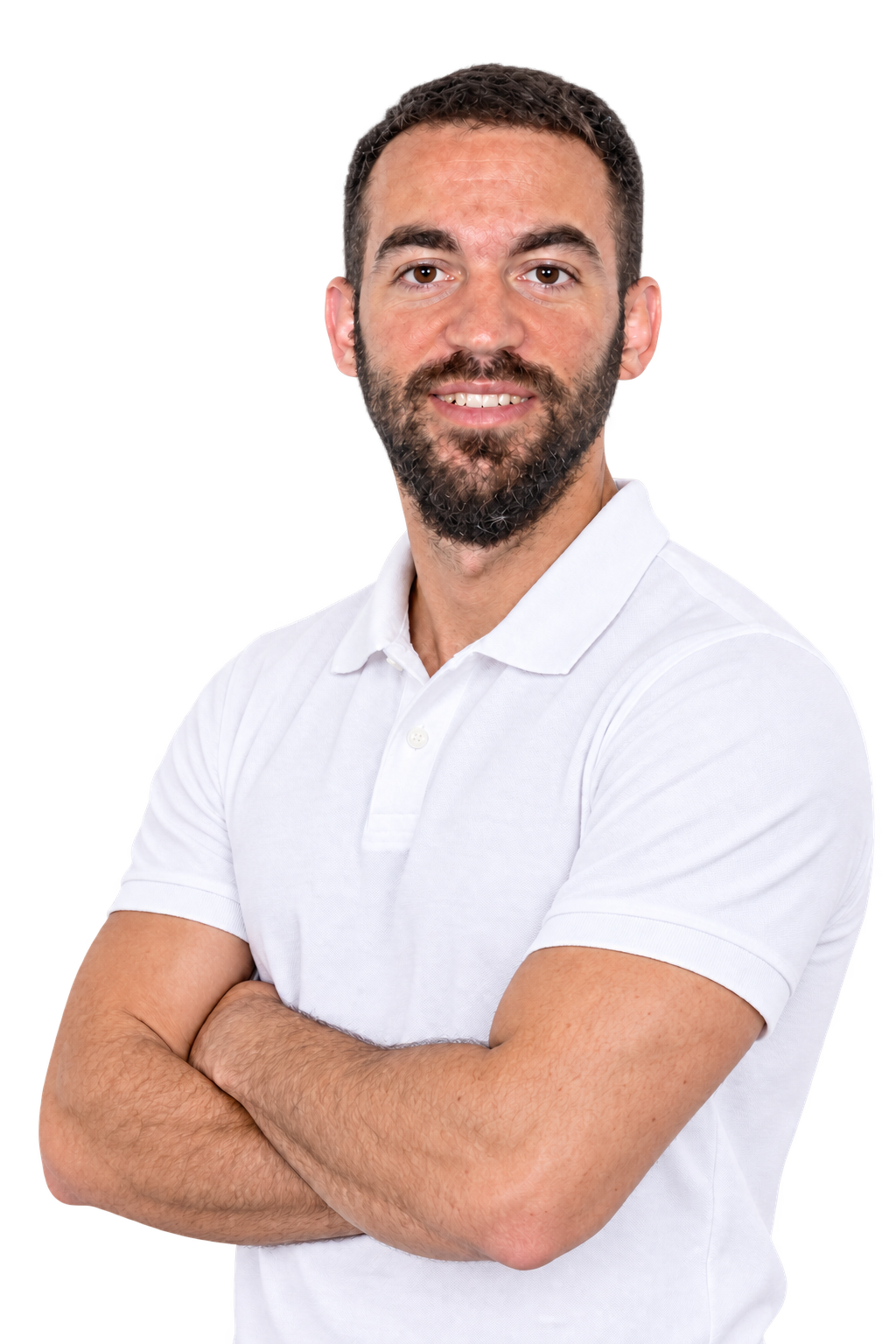 David Adanero, entrenador personal, con los brazos cruzados