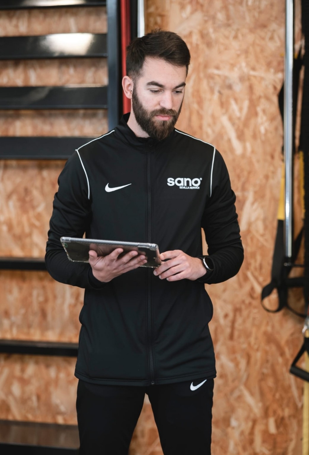 David analizando una sesión con su tablet